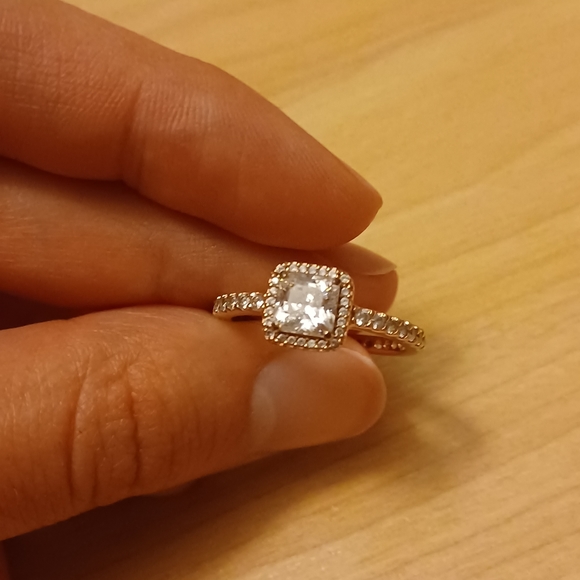 Pandora Jewelry - Pandora Timeless Elegance Ring Rose & Clear US size 7, European size 54
